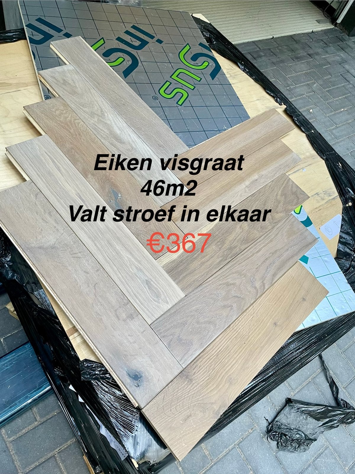 Eiken vloer, Ophalen of Verzenden, Nieuw, 25 tot 50 m², Parket