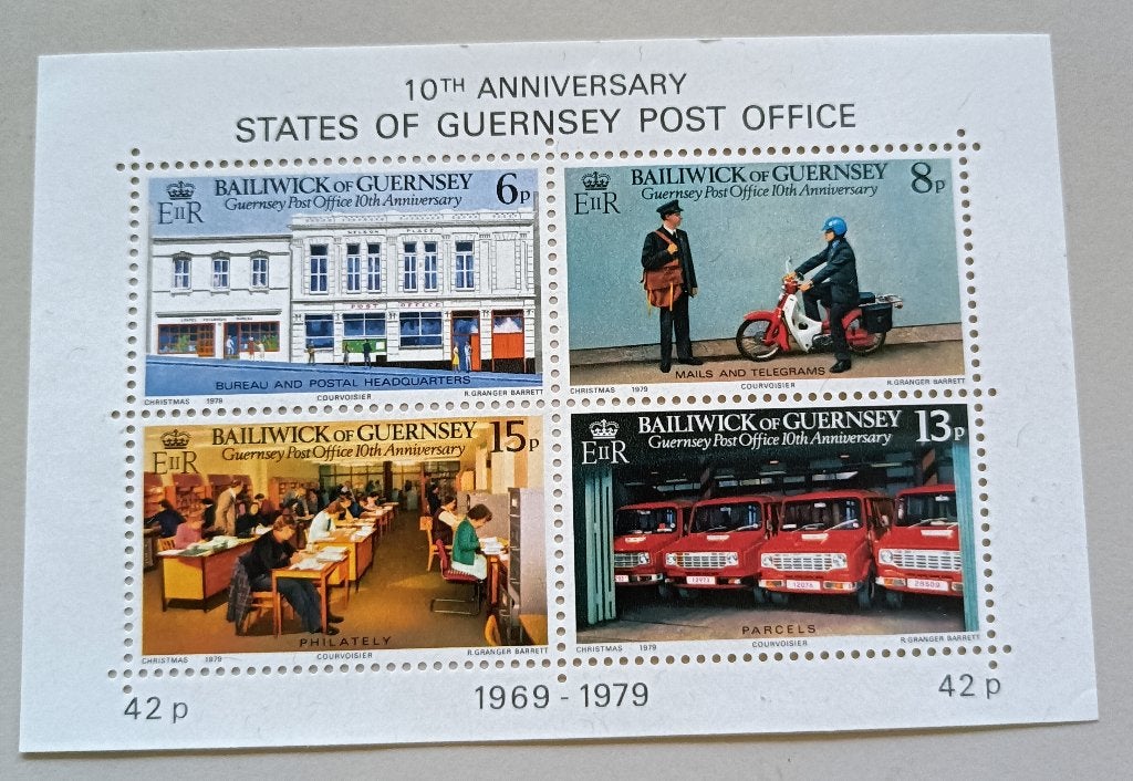 Guernsey 1979 10e verjaardag postkantoor, Postzegels en Munten, Ophalen of Verzenden, Postfris