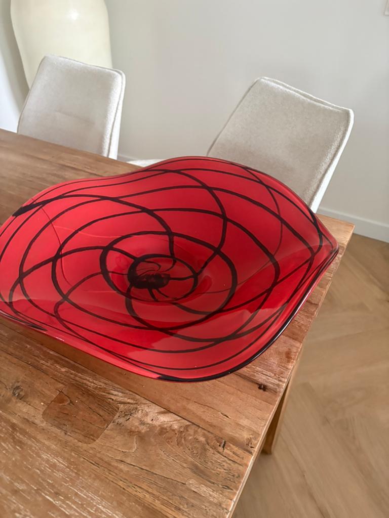 Schaal, Huis en Inrichting, Woonaccessoires | Schalen en Manden, Ophalen of Verzenden, Zo goed als nieuw, Rond, Glas