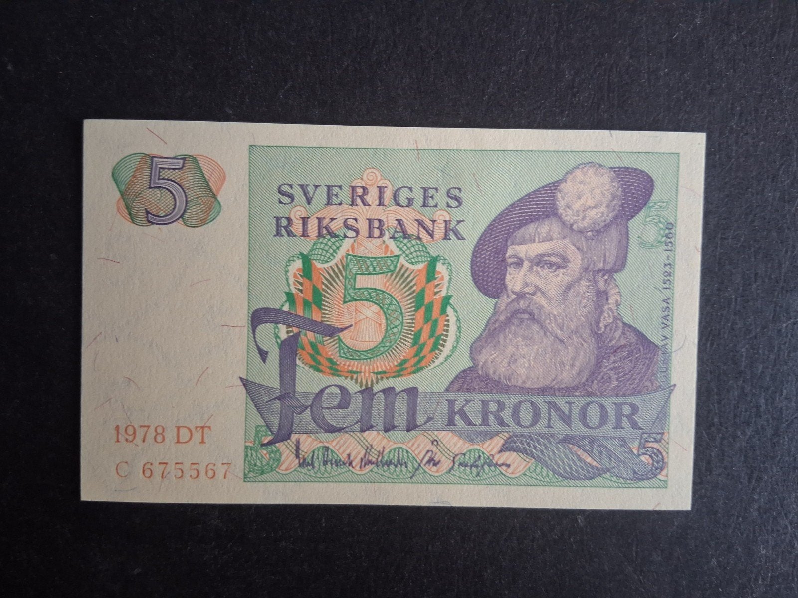5 kronor Zweden unc 1978, Ophalen of Verzenden, Overige landen, Los biljet
