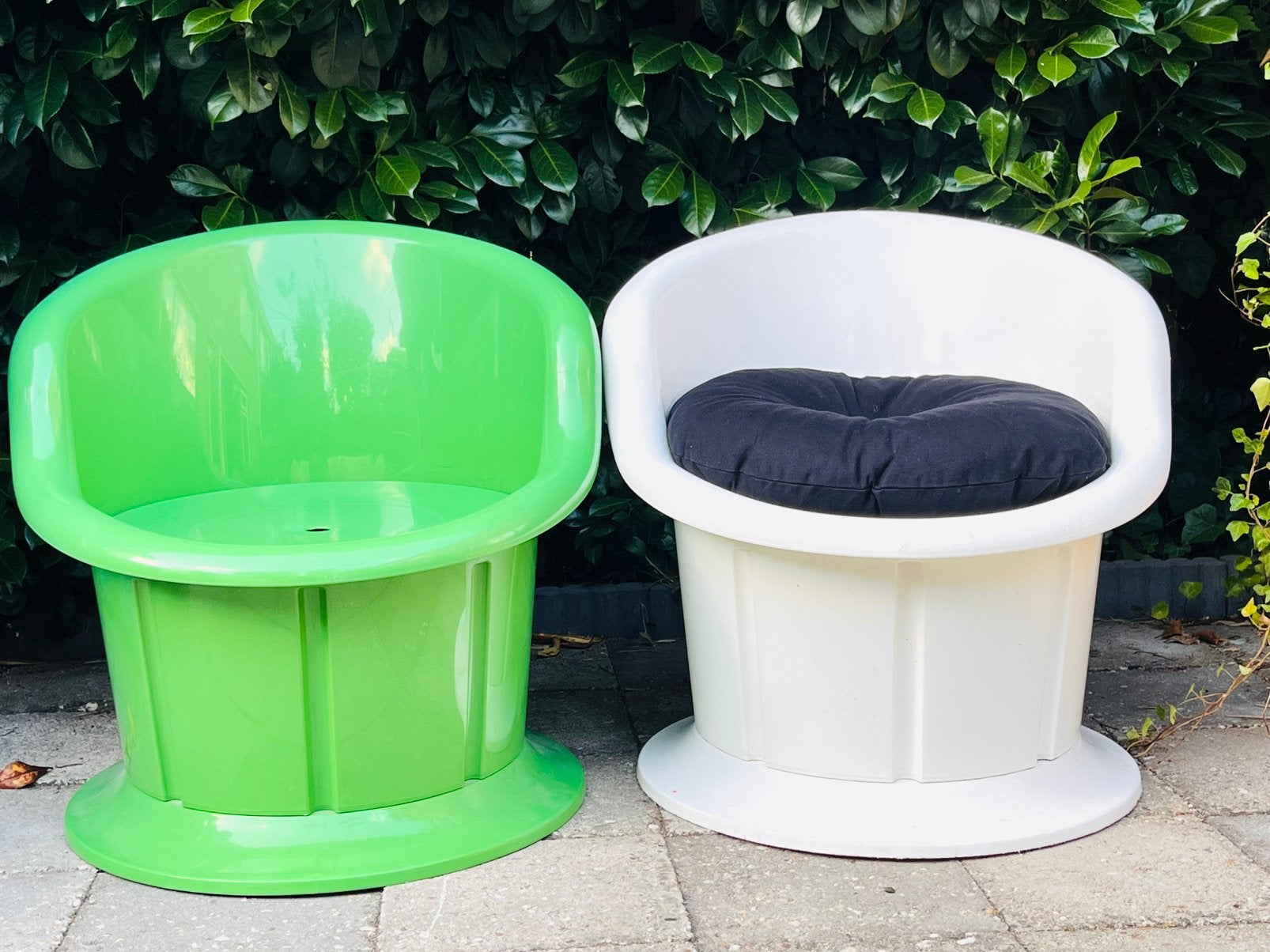 Popptorp design fauteuil, Ikea jaren 90 X 2, Huis en Inrichting, Stoelen, Kunststof, Wit, Ophalen of Verzenden, Zo goed als nieuw