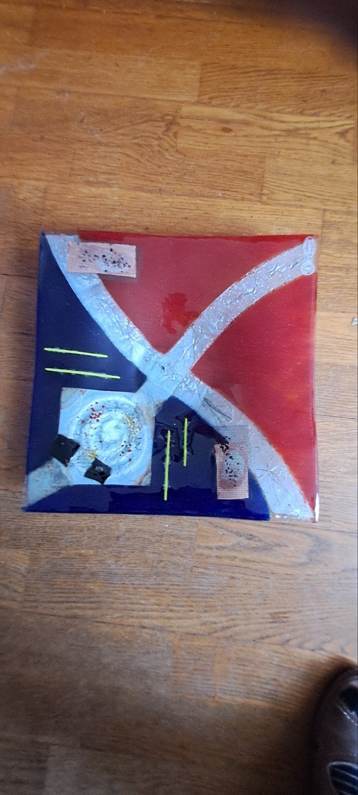Hand gemaakte glas schaal, Antiek en Kunst, Ophalen