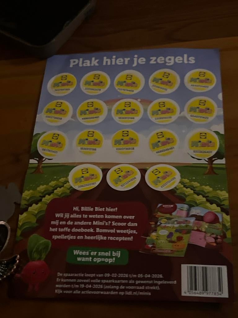 Lidl Mini's spaarkaart vol met zegels, Verzamelen, Supermarktacties, Lidl, Ophalen of Verzenden