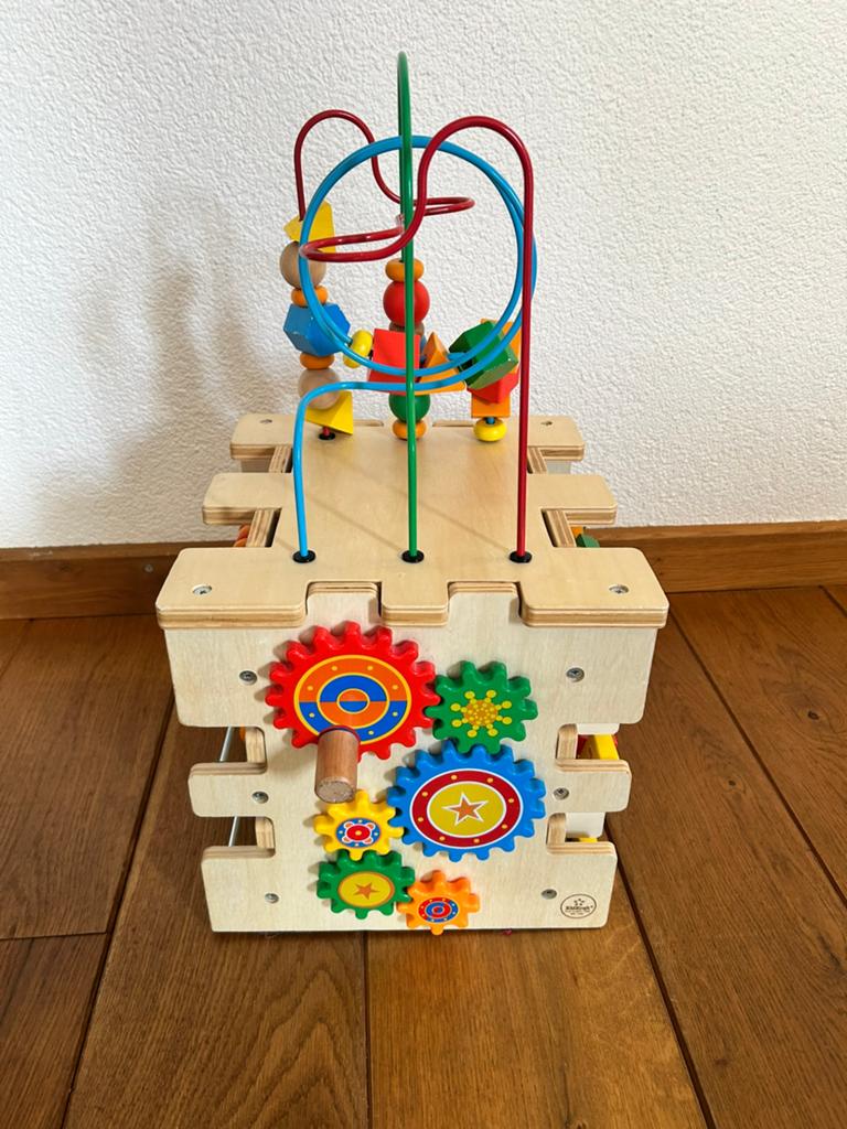 Activiteiten kubus, Kinderen en Baby's, Speelgoed | Houten speelgoed, Ophalen, Zo goed als nieuw