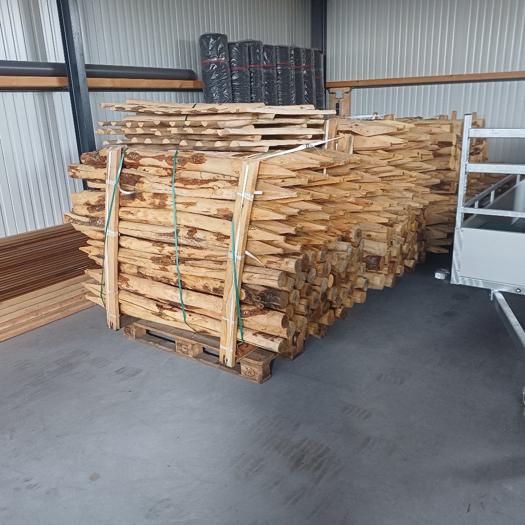 Kastanje palen richelpalen 160, 180, 200, 300, 400 Cm Lang!!, Ophalen, Nieuw, Minder dan 180 cm, Palen