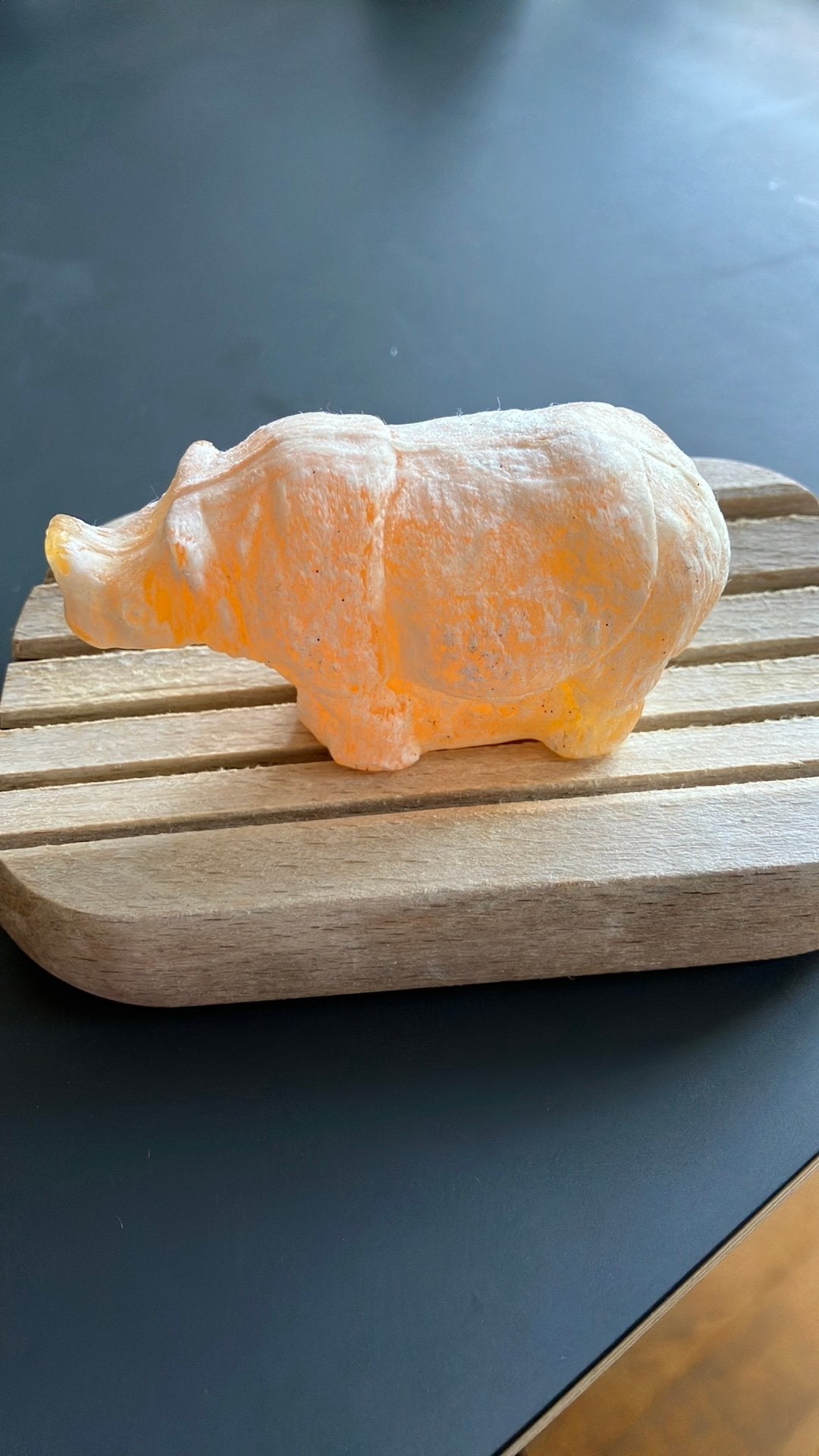 NEUSHOORN ZEEPJE en HOUTEN ZEEPHOUDER, Ophalen of Verzenden, Nieuw, Overige typen