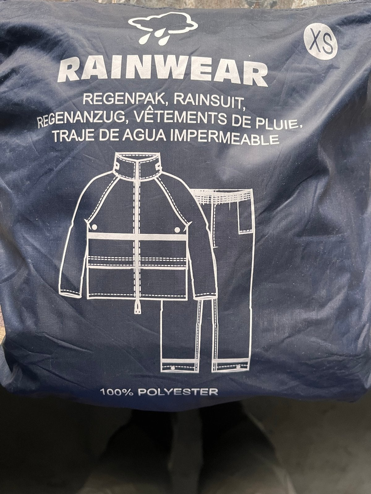 Nieuw Regenpak XS - 100% Polyester, Caravans en Kamperen, Regenkleding, Ophalen of Verzenden, Nieuw, Regenbroek, Heren