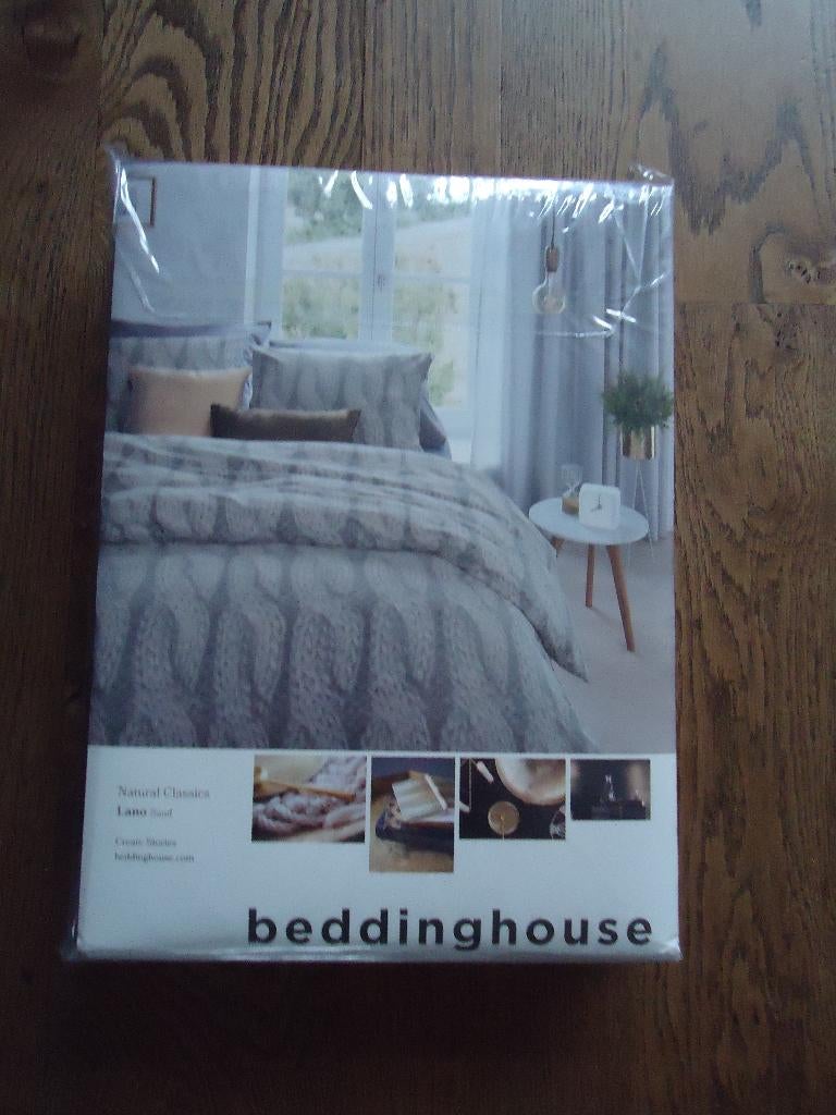 nieuwe grijze flanellen Beddinghouse dekbedovertrek, Huis en Inrichting, Dekbedovertrek, Ophalen of Verzenden, Grijs, Nieuw
