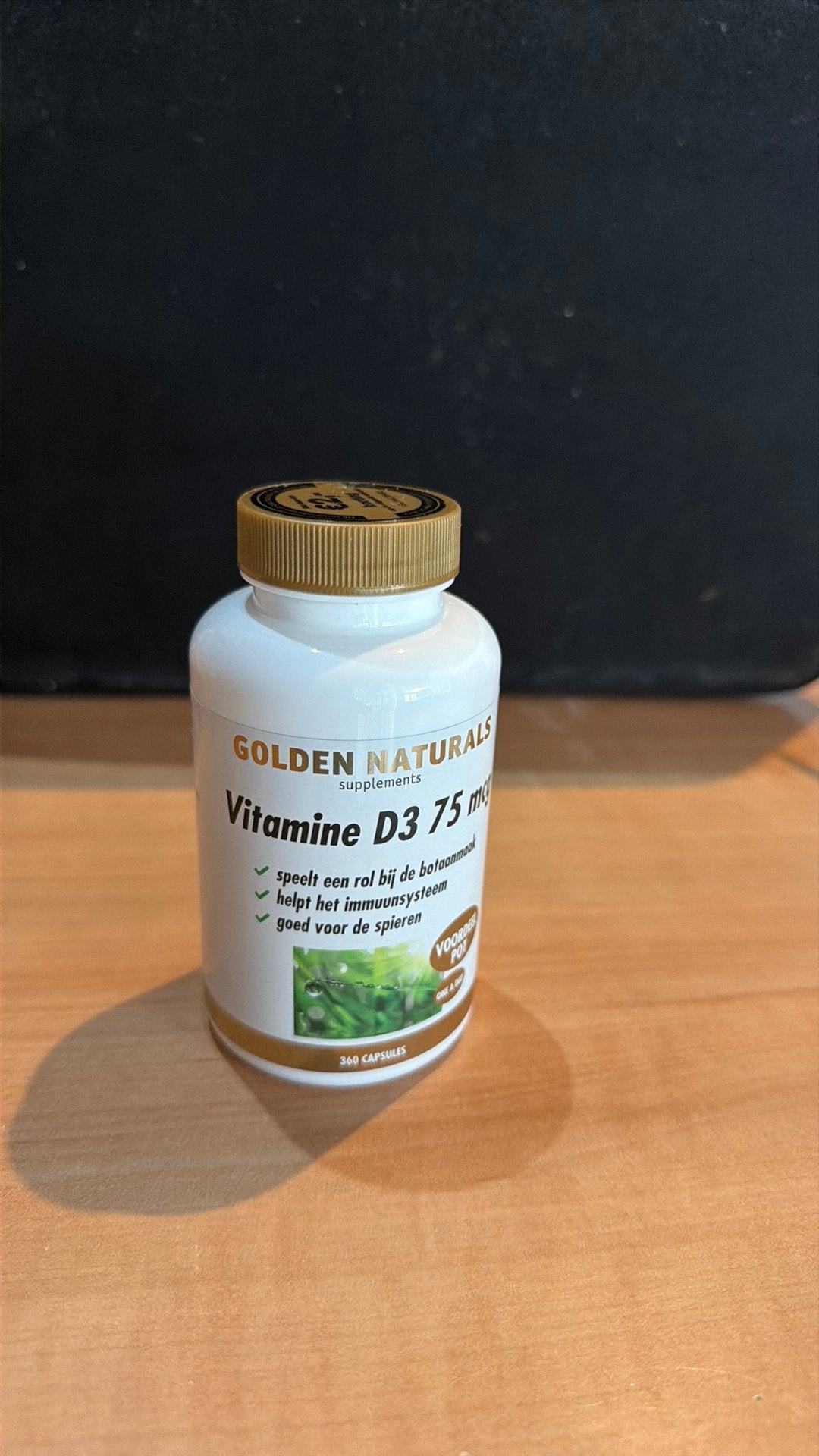 Vitamine D3 75 mg Golden Naturals, Ophalen of Verzenden, Zo goed als nieuw, Overige typen