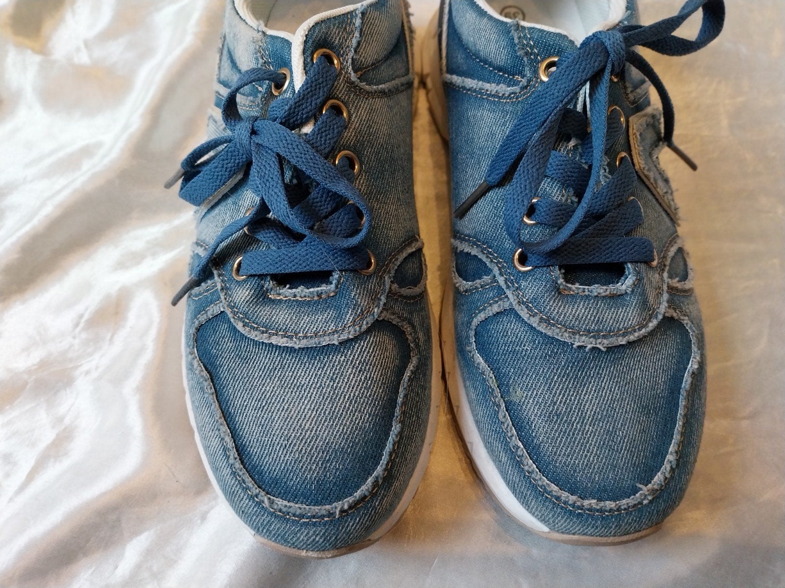 Denim-JeansSneakers-maat 39, Verzenden, Blauw, Sneakers of Gympen, Zo goed als nieuw