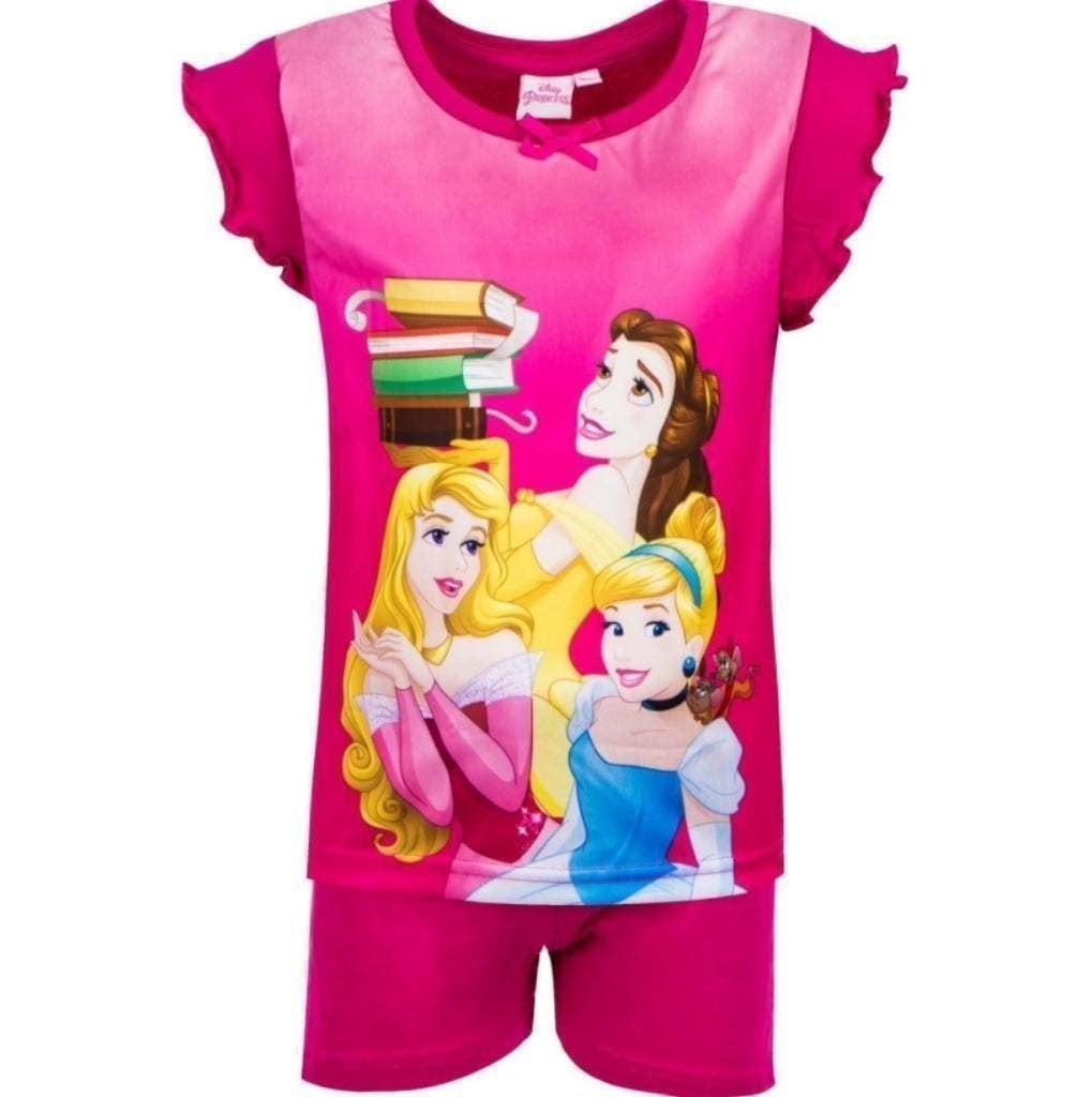 Disney Princess Shortama Fuchsia - Mt 92-98-104-110 - Katoen, Nacht- of Onderkleding, Meisje, Nieuw, Ophalen of Verzenden
