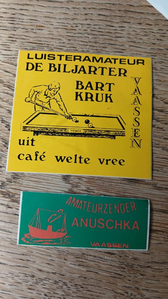 Stickers piraat zendamateur Bart Kruk/ Anuschka VAASSEN, Ophalen of Verzenden, Zo goed als nieuw