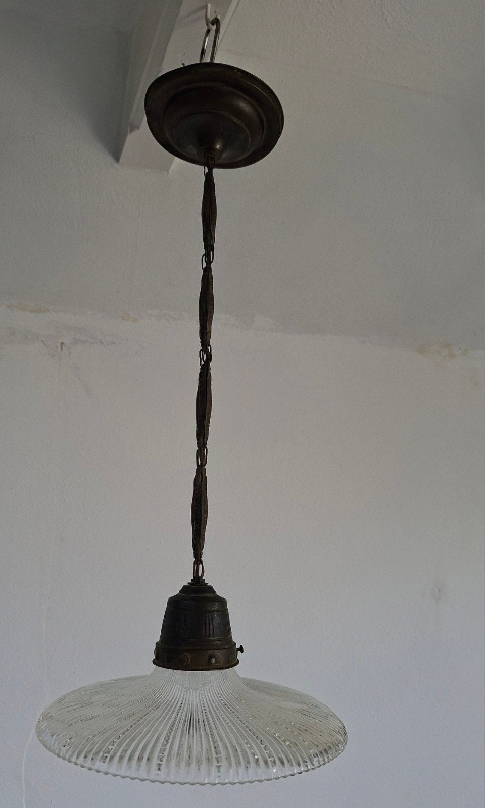 Antiek Art Deco lampje hanglamp, Ophalen of Verzenden