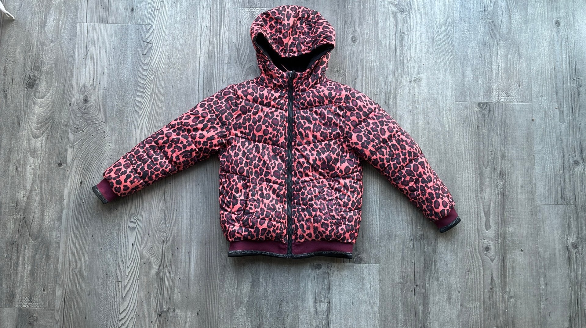 Winterjas meisje maat 134/140 reversible, Ophalen of Verzenden, Zo goed als nieuw, Meisje, Jas