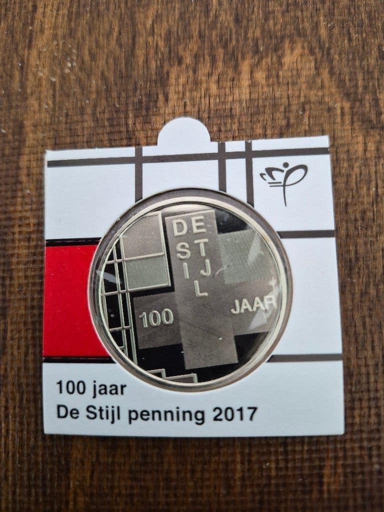 100 Jaar De Stijl 2071 Penning in Munthouder., Ophalen of Verzenden, Overige materialen, Nederland