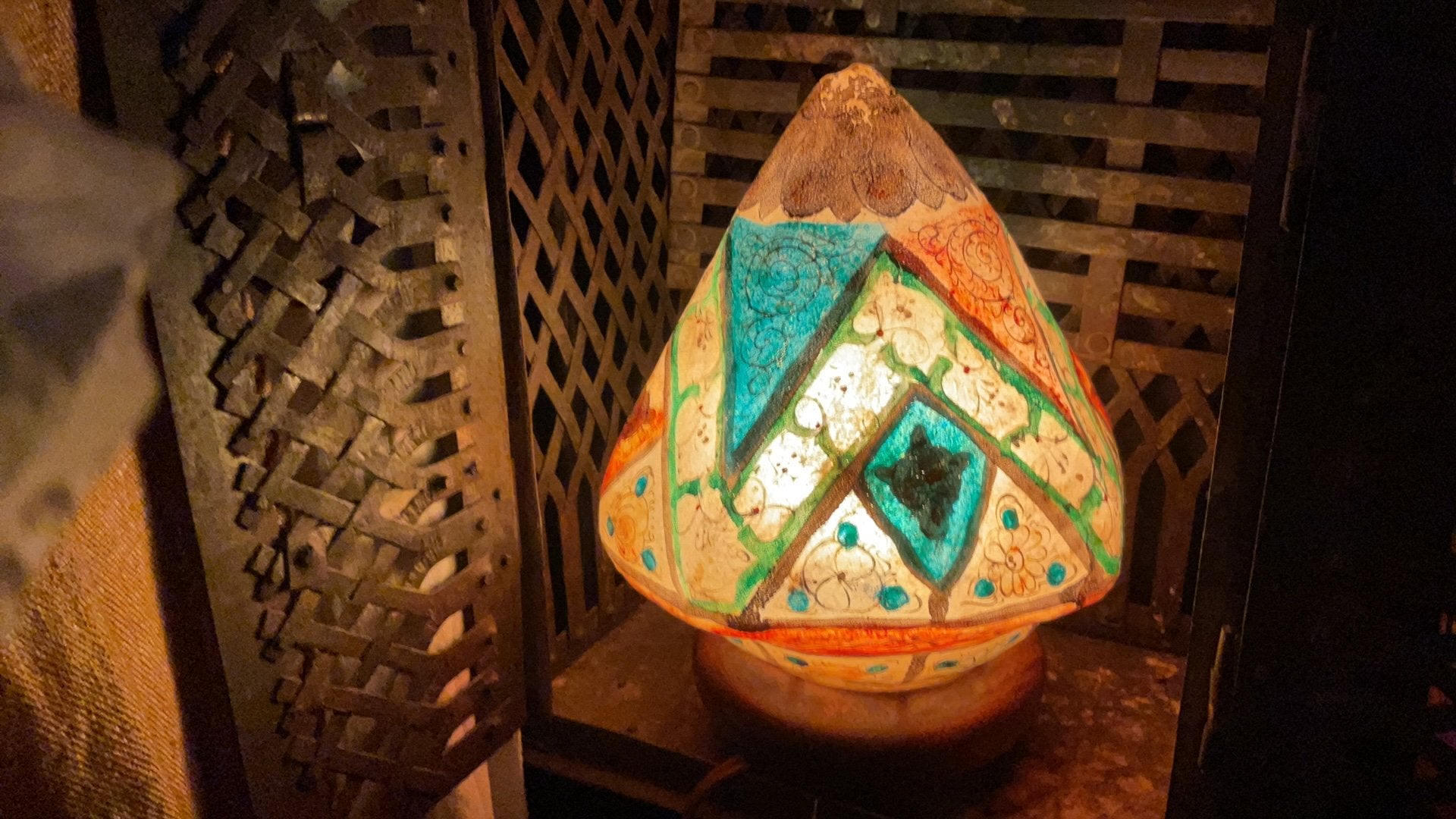 OUD LAMPJE UIT INDIA, Ophalen, Gebruikt, Overige typen, E14 (klein)