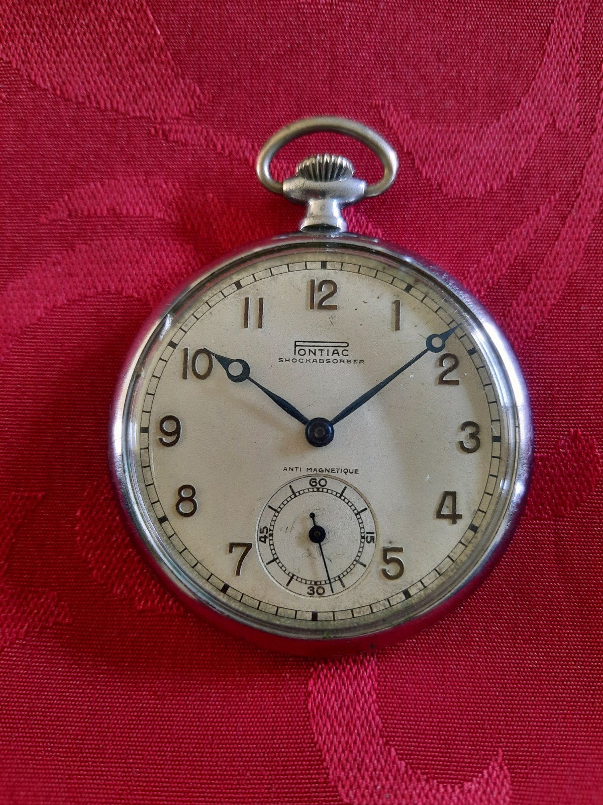 Vintage Pontiac Zakhorloge - Anti Magnetique, Overige merken, Zakhorloge, Staal, 1930 tot 1960