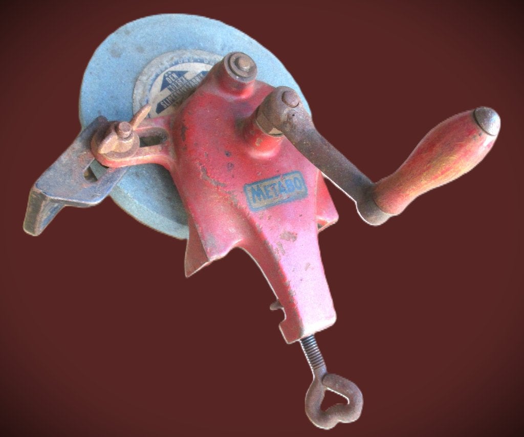 Slijpsteen Metabo~Oude Rood Gietijzeren Slijp steen, Ophalen of Verzenden