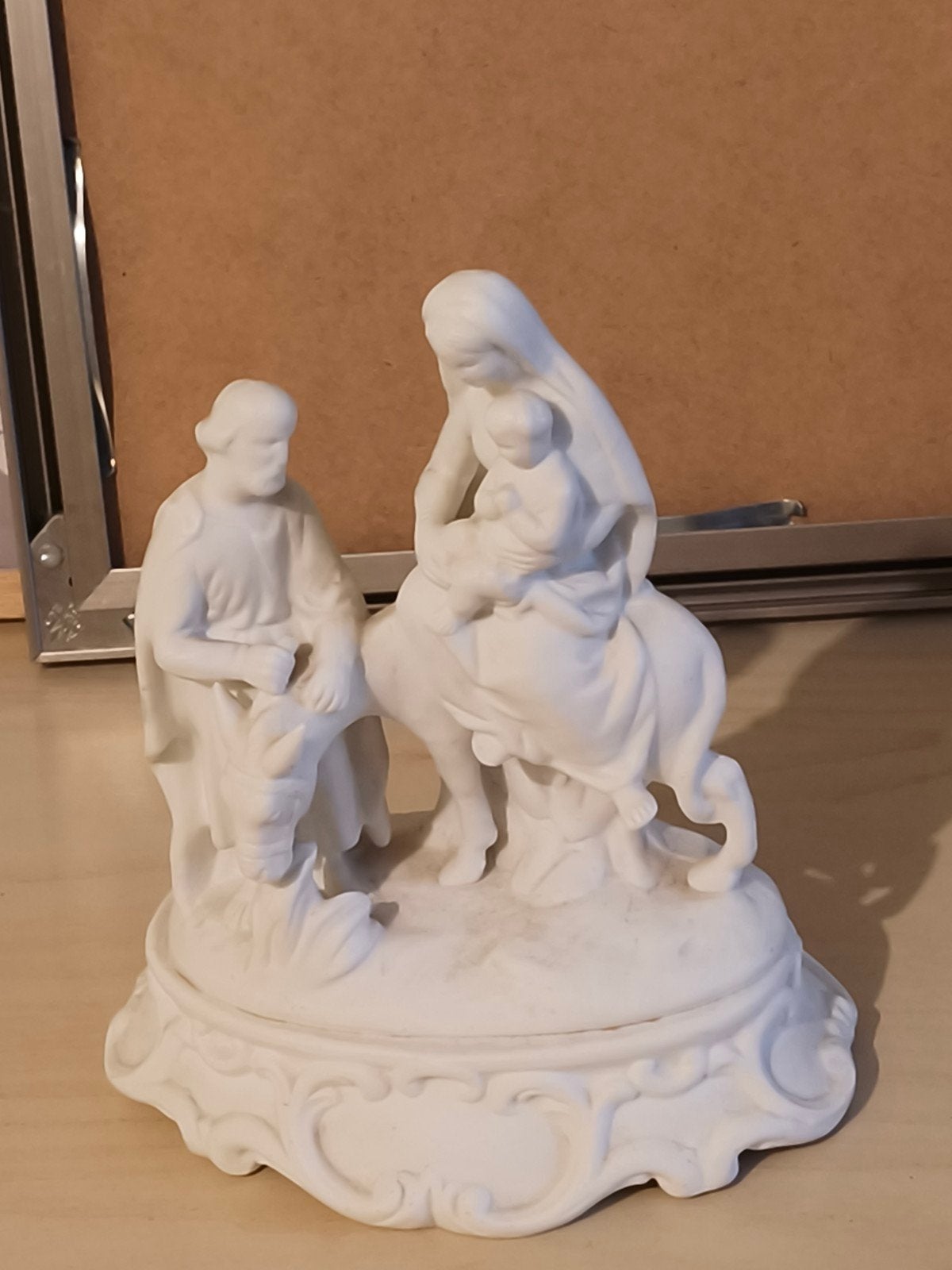 Witte Kerststal Beeldje - Jozef, Maria en Jezus, Antiek en Kunst, Antiek | Religie, Ophalen of Verzenden