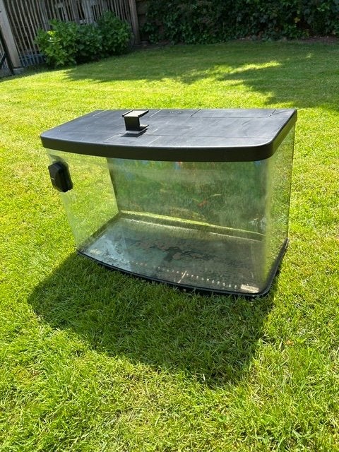 aquarium 70 liter, Ophalen, Inclusief deksel, Gebruikt, Leeg aquarium