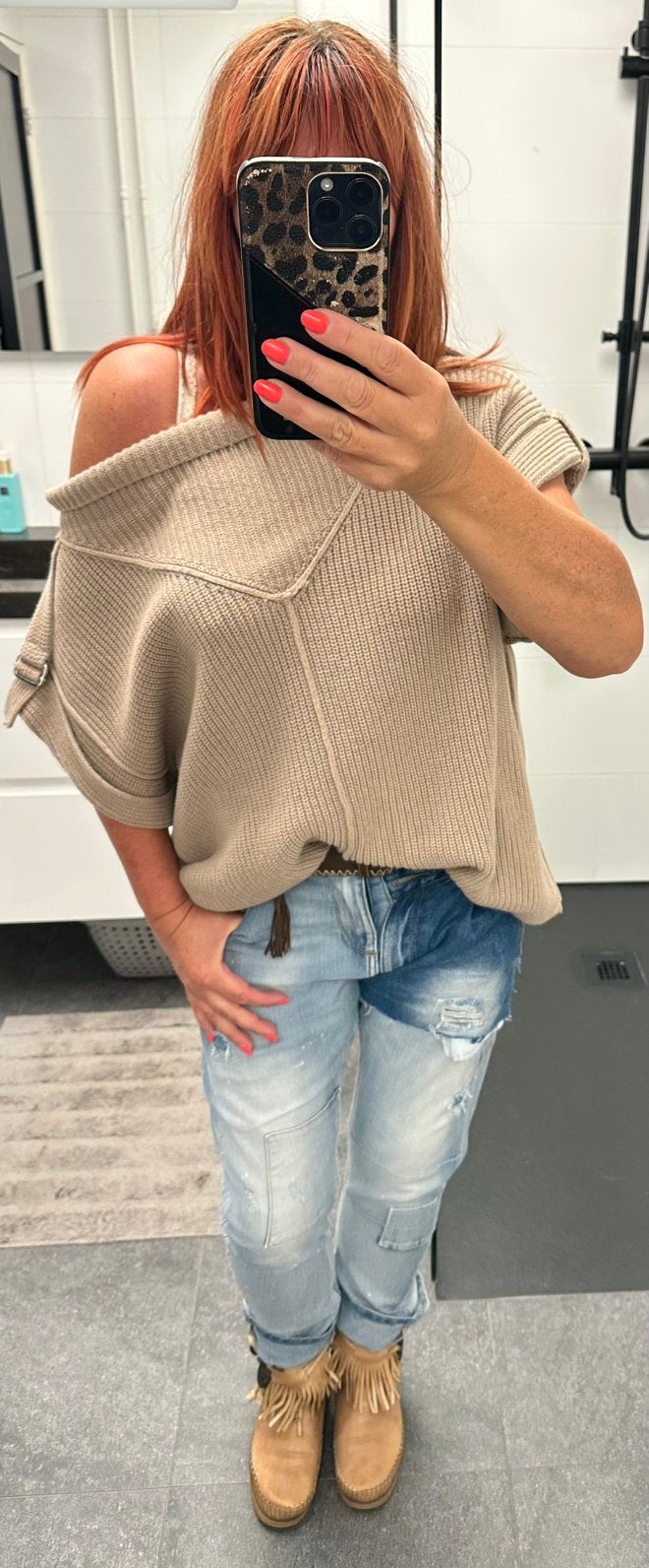 Prachtige nieuwe ibiza boho trui van Nu Denmark, Ophalen of Verzenden, Nieuw, Maat 42/44 (L), Bruin