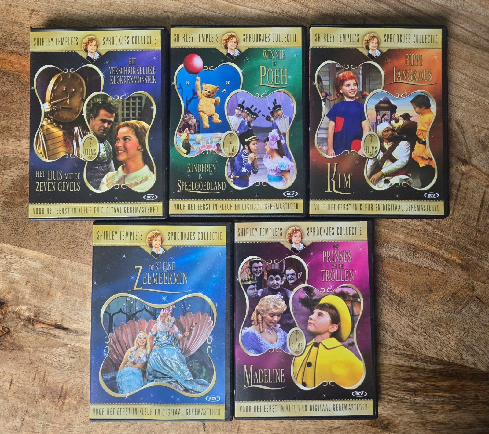 SHIRLEY TEMPLE'S SPROOKJES COLLECTIE 5X DVD, Engels, Alle leeftijden, Nederlands, Ophalen of Verzenden