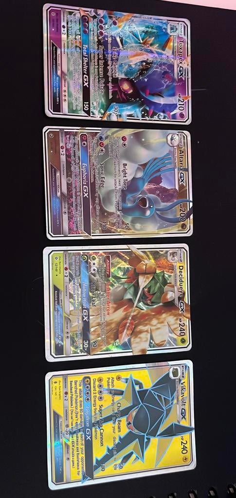 pokemon kaarten GX, Ophalen of Verzenden, Zo goed als nieuw, Meerdere kaarten, Foil