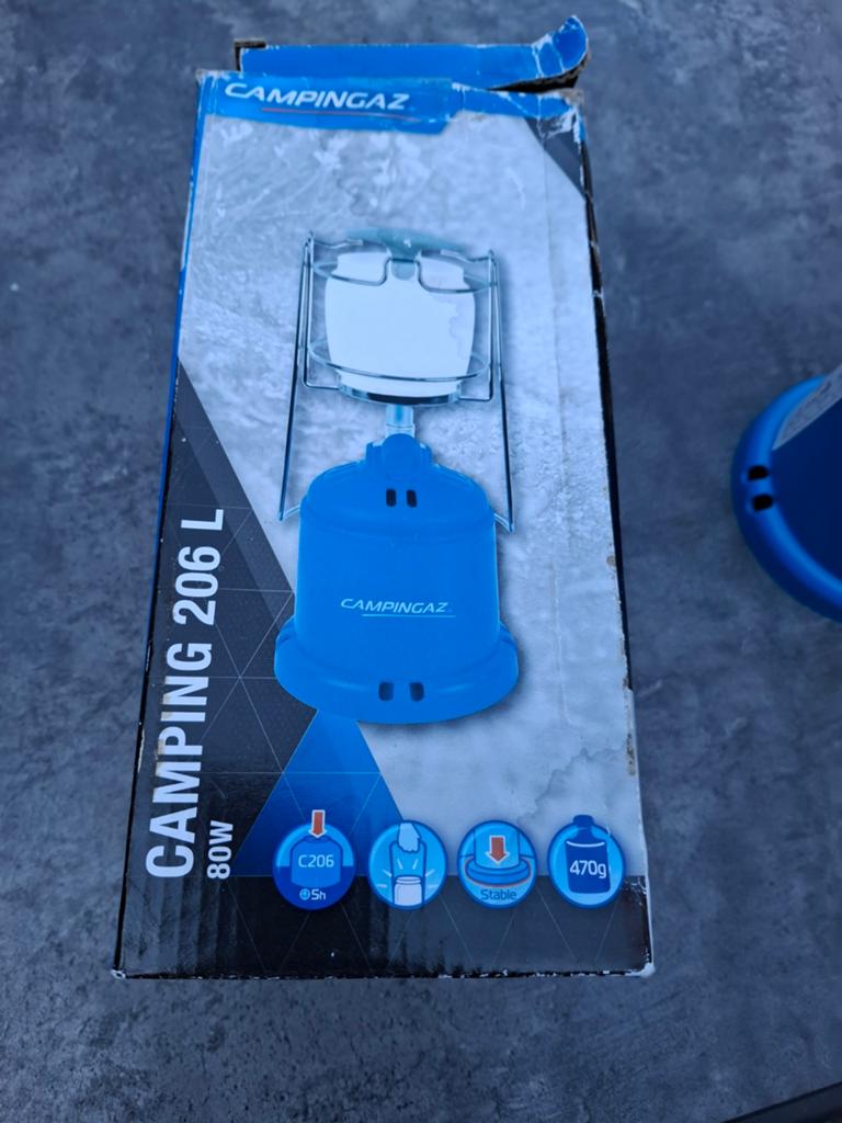 Campingaz Camping 206 L Gaslantaarn met gloeikousjes, Caravans en Kamperen, Kampeeraccessoires, Ophalen of Verzenden, Zo goed als nieuw