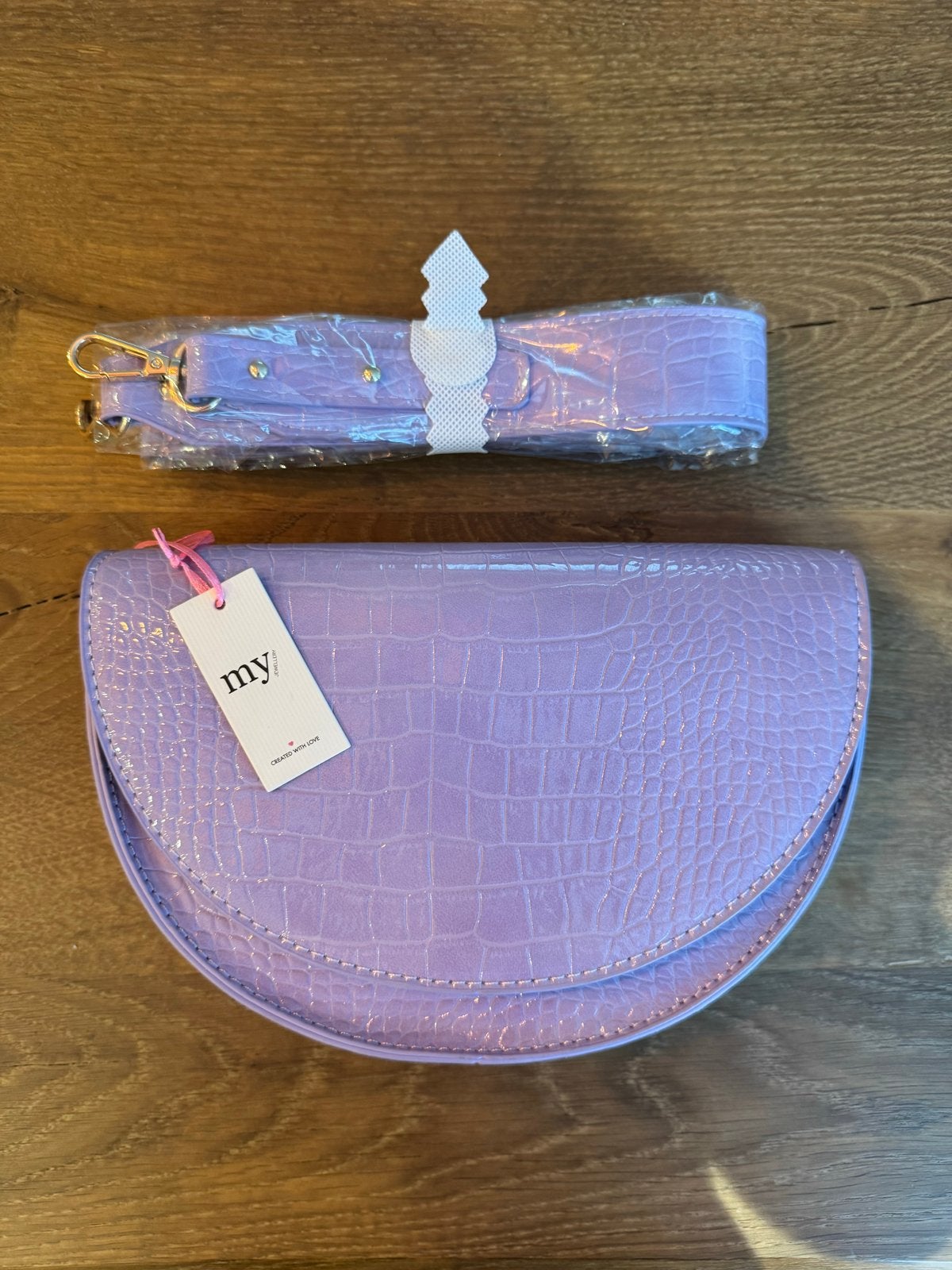 My Jewellery Crossbody Tas Lila Krokodillenprint, Ophalen, Nieuw, Paars, Schoudertasje