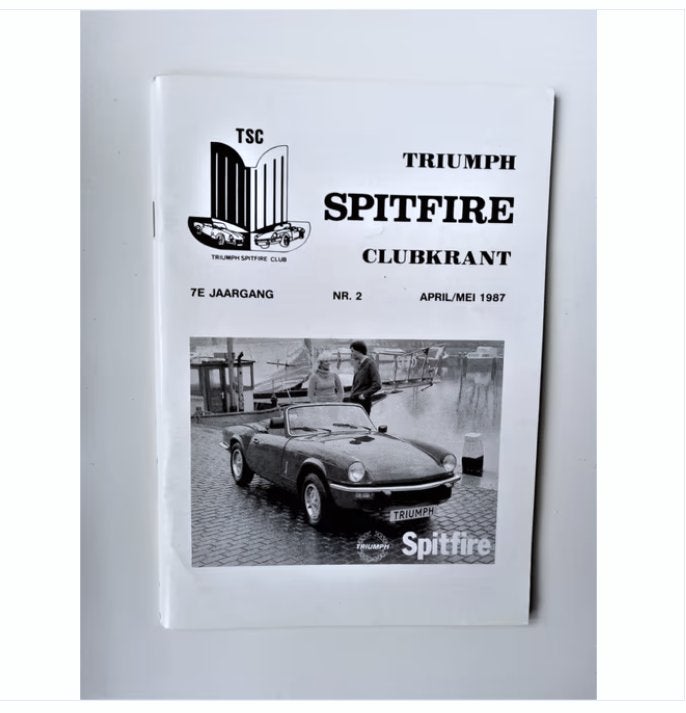 triumph spitfire clubblad nr.2*1987*-TSC, Ophalen of Verzenden, Zo goed als nieuw, Overige merken, TSC