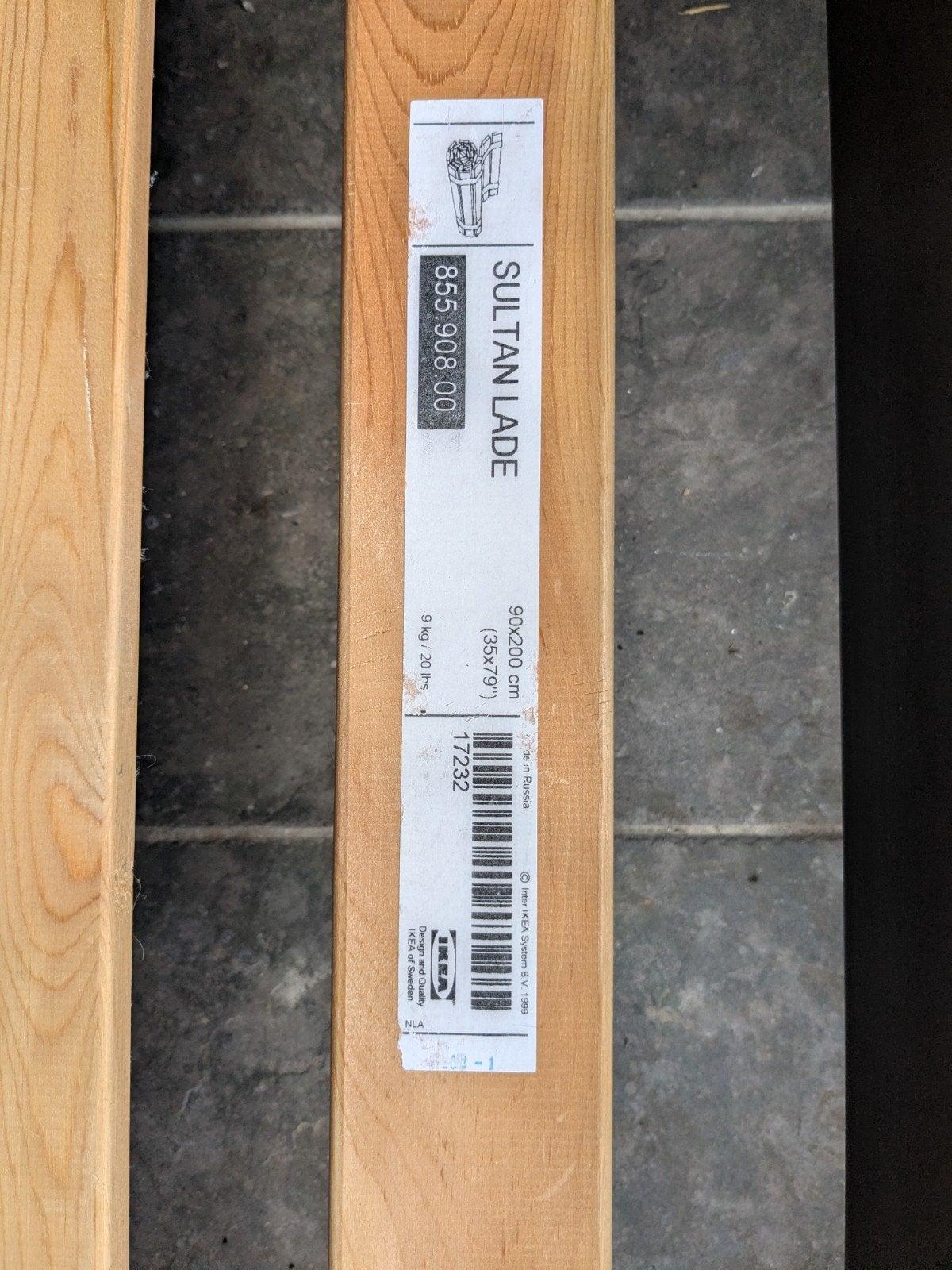 Ikea Sultan Ledikant 90x200 cm - Zwart Metaal, Ophalen, Gebruikt, 90 cm, Eenpersoons