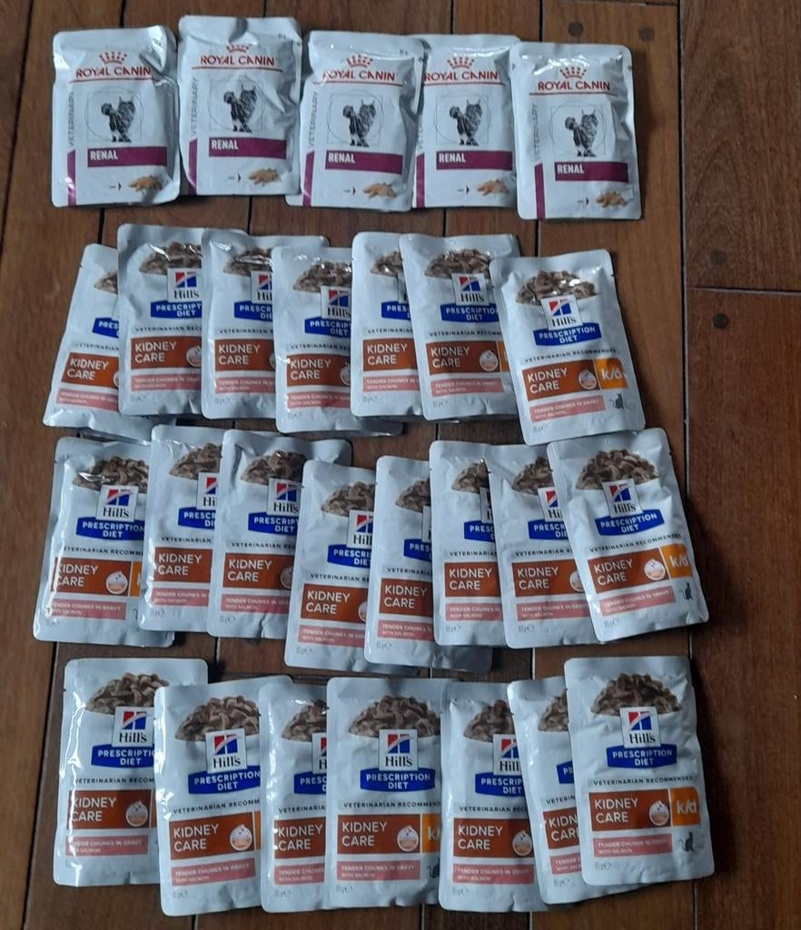 27 x Hill's & RC natvoer nierdieet nierfalen, Dieren en Toebehoren, Ophalen of Verzenden, Kat