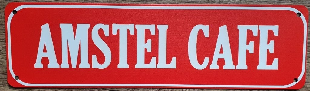 Amstel Cafe bier reclamebord van metaal wandbord decoratie