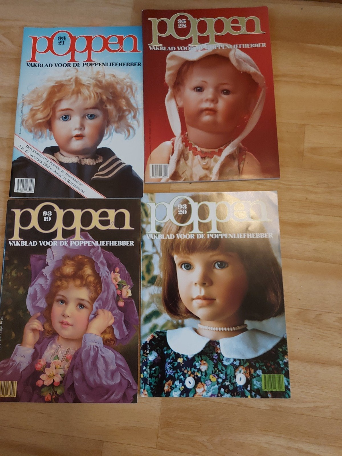 4x Poppen Vakblad voor de Poppenliefhebber (1993-1995), Ophalen, Gelezen, Overige typen