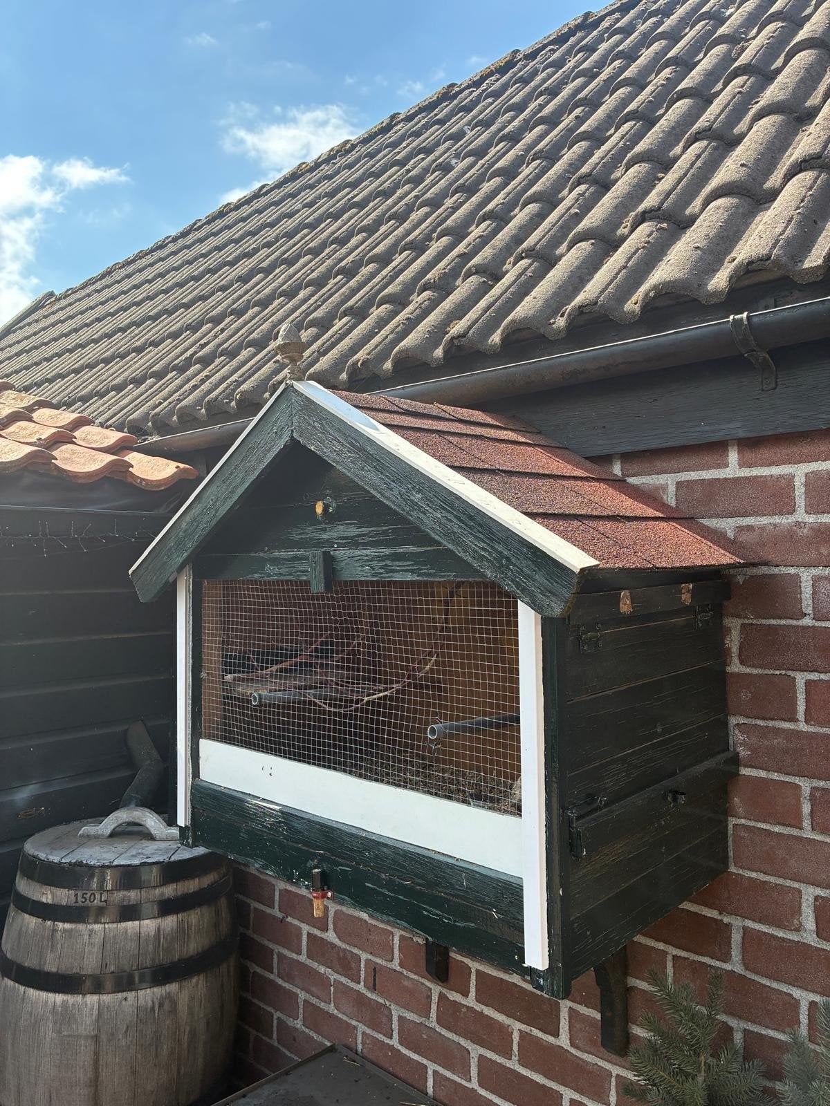 Vogelverblijf voor aan de muur., Dieren en Toebehoren, Vogels | Hokken en Kooien, Ophalen, Hout, Vogelkooi
