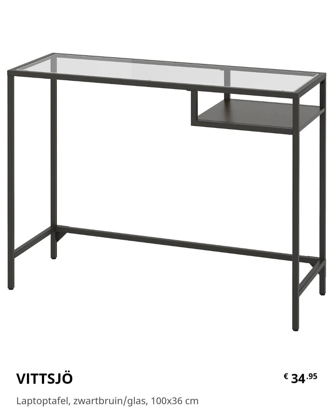 Ikea laptop/make-up tafel /bureau, Ophalen, 50 tot 100 cm, Minder dan 100 cm