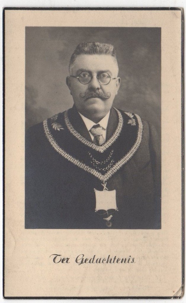burgemeester Edgard de Castro 1884-1937 St. Niklaas, 52 jr, Verzenden