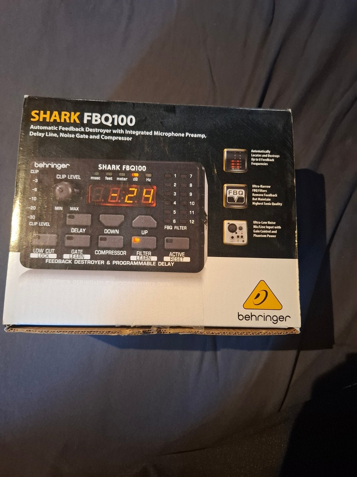 Behringer Shark FBQ100 Feedback Destroyer/Compressor, Muziek en Instrumenten, Effecten, Zo goed als nieuw, Delay of Echo, Overige typen