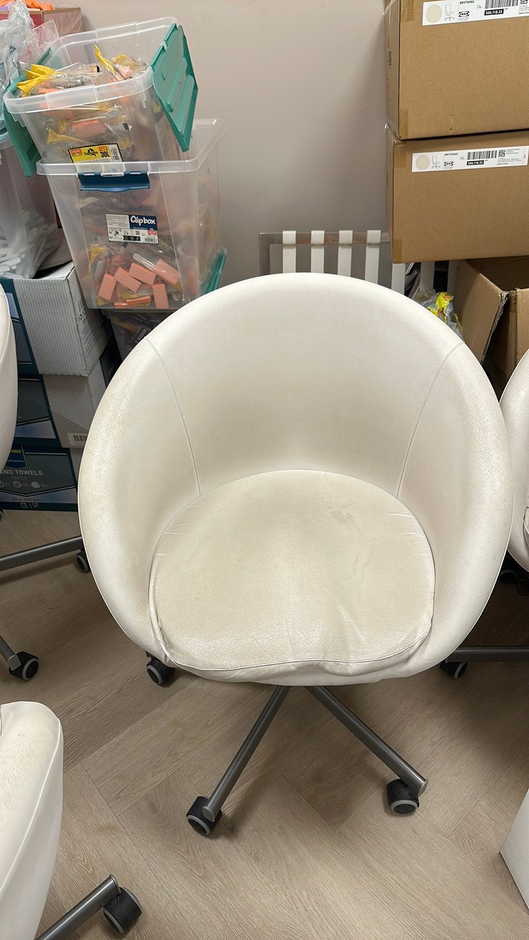 6 stuks bureau stoel Ikea, Ophalen, Kunststof, Gebruikt, 75 tot 100 cm
