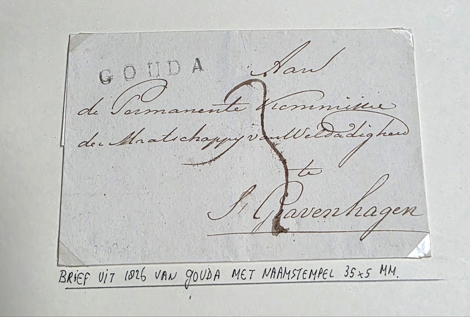 146) ORIGINELE BRIEF 1826 GOUDA NAAMSTEMPEL- 'S GRAVENHAGE, Verzenden, Brief