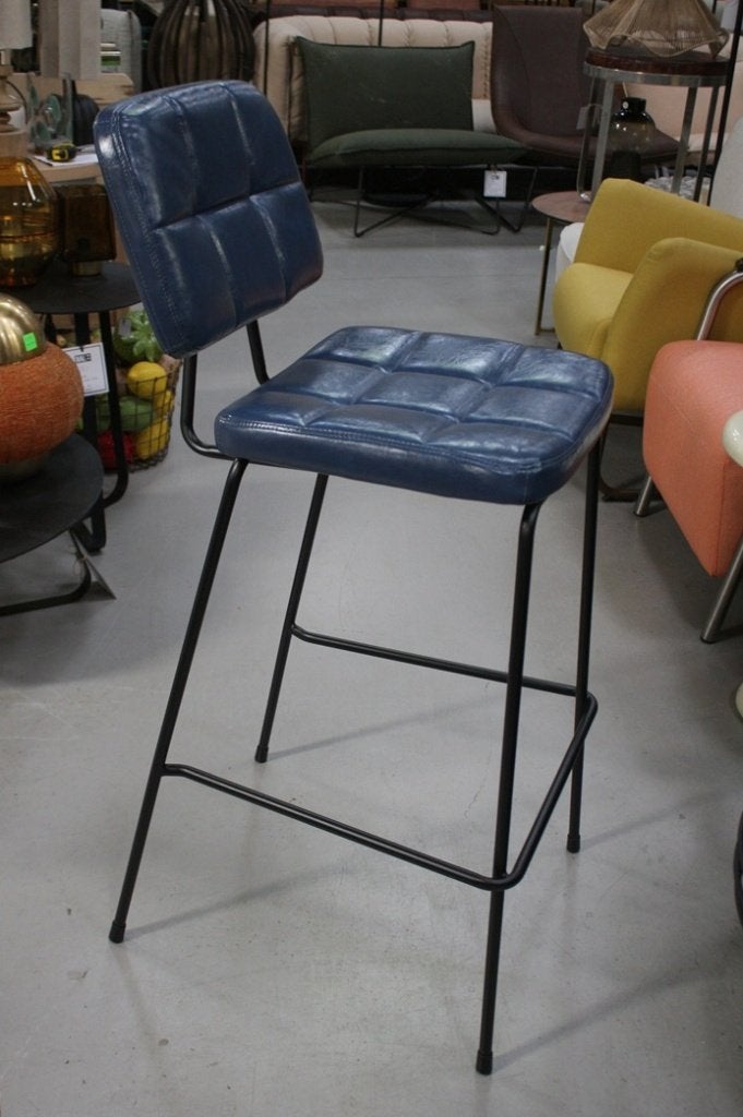Leuke hippe barkrukken barstoel blauw horeca kantoor (30x)