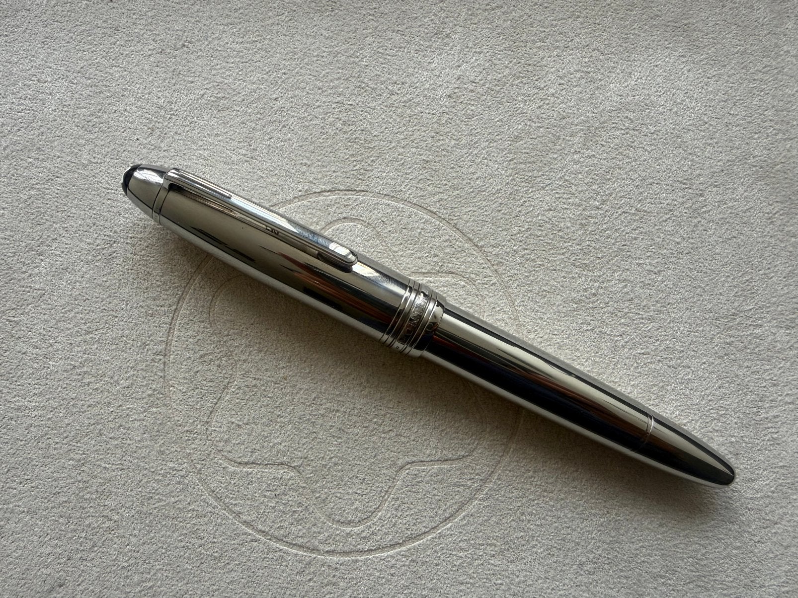 Montblanc Solitaire Legrand 146 stainless steel vulpen, Ophalen, Zo goed als nieuw, Vulpen, Mont Blanc