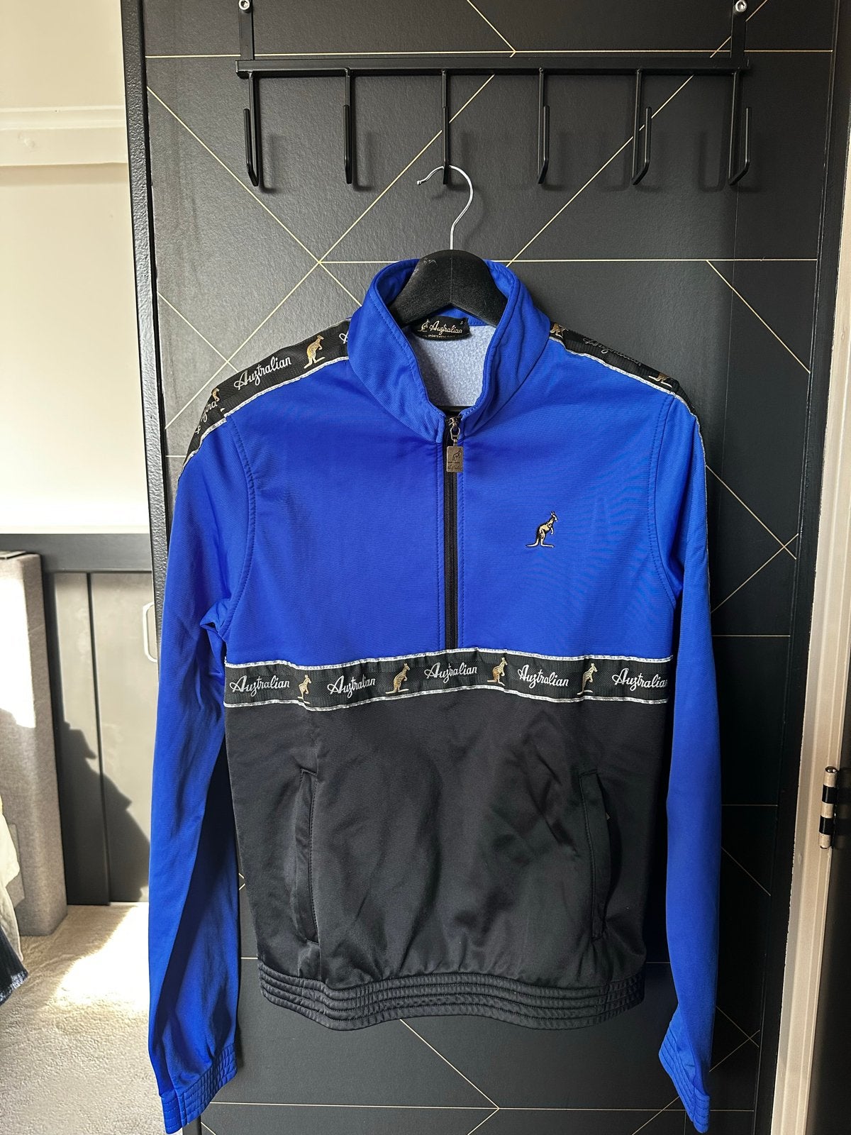 Australian Half Zip Trainingsjack - Blauw/Zwart, Ophalen of Verzenden, Zo goed als nieuw, Maat 46 (S) of kleiner, Blauw