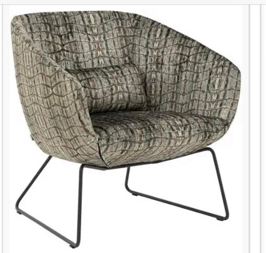Fauteuil croco velvet, Ophalen of Verzenden, Zo goed als nieuw, Eén