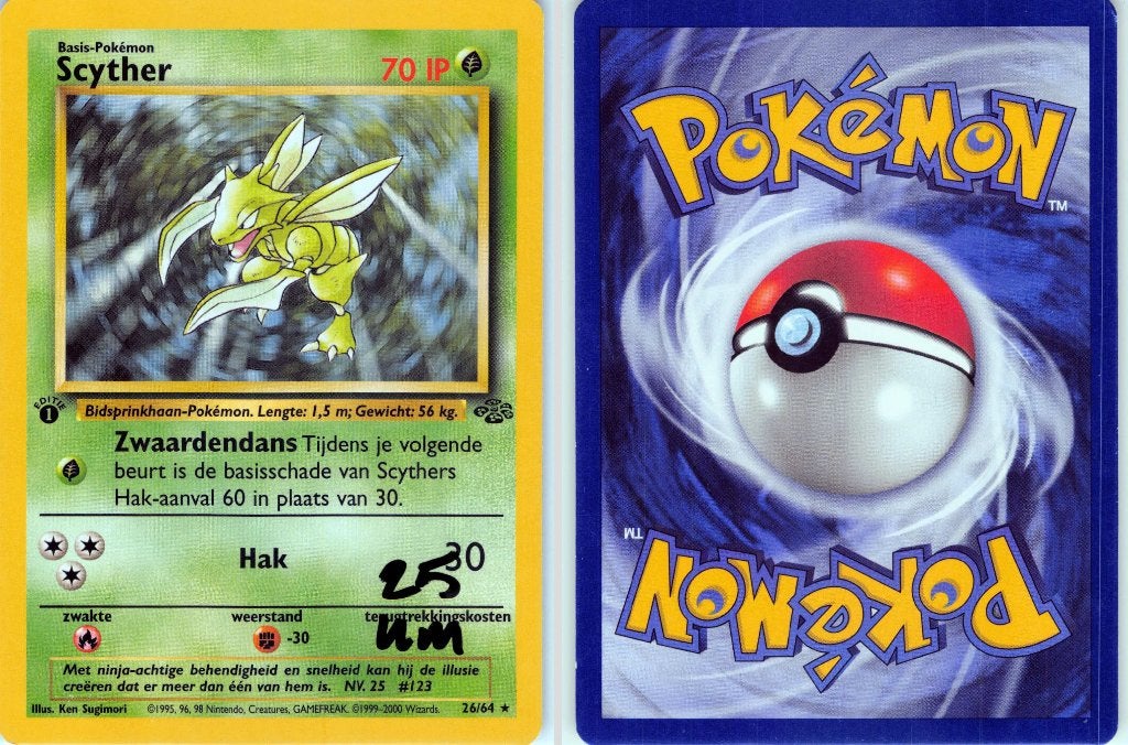Pokémon kaart te koop: Scyther (JU 26), Verzenden, Zo goed als nieuw