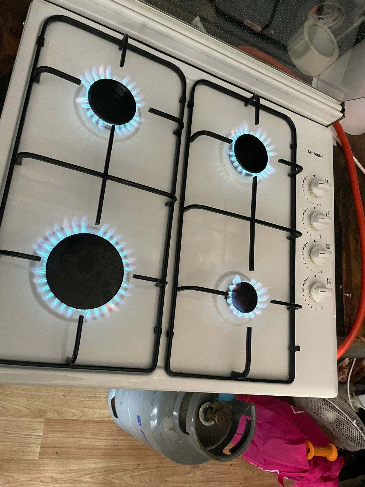 Nette Siemens kookplaat opbouw op LPG Butaan Propaan, Witgoed en Apparatuur, Kookplaten, Zo goed als nieuw, Gas, Vrijstaand, 4 kookzones