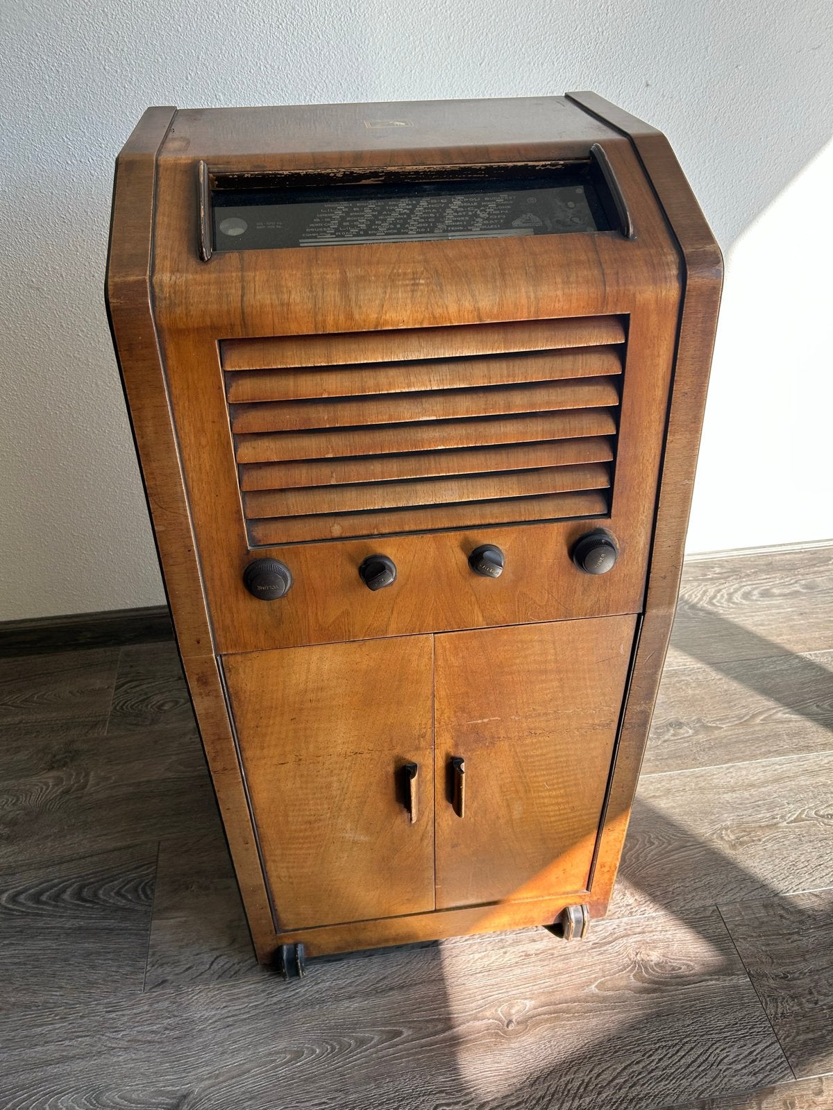 Antieke His Master's Voice Platenspeler/Radio Meubel, Ophalen, Gebruikt, Platenspeler, Overige merken