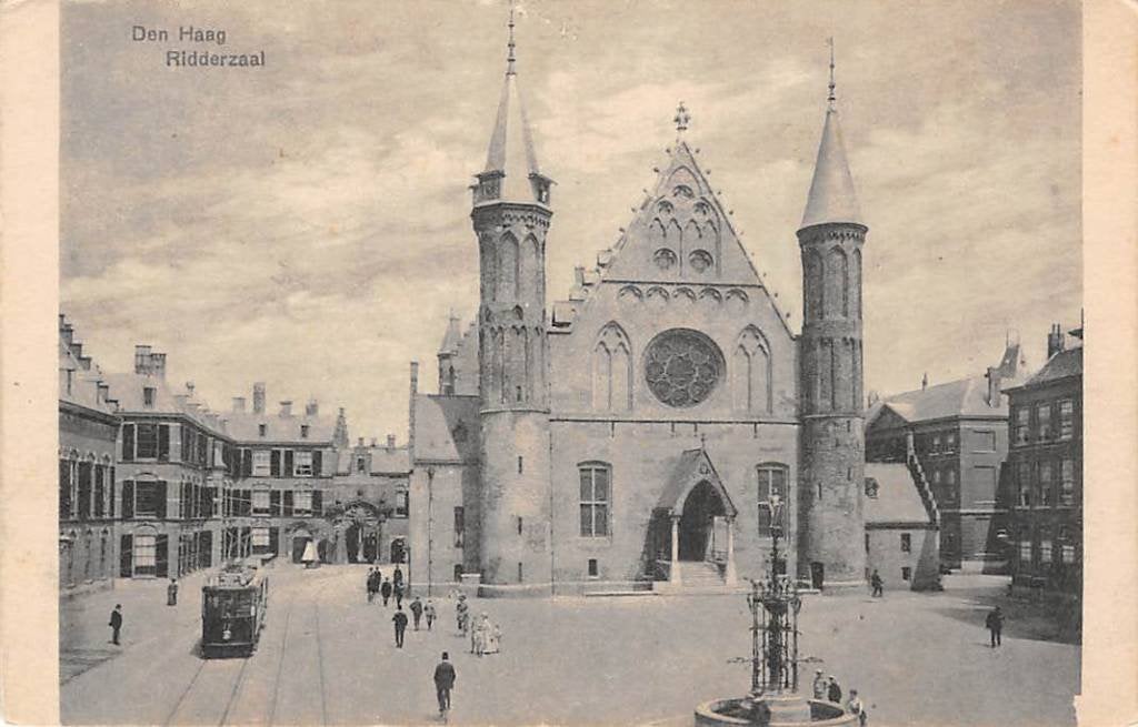 Den Haag Ridderzaal Lijn 3 Tram 17  1916, Verzamelen, Ophalen of Verzenden, Voor 1920, Gelopen, Zuid-Holland