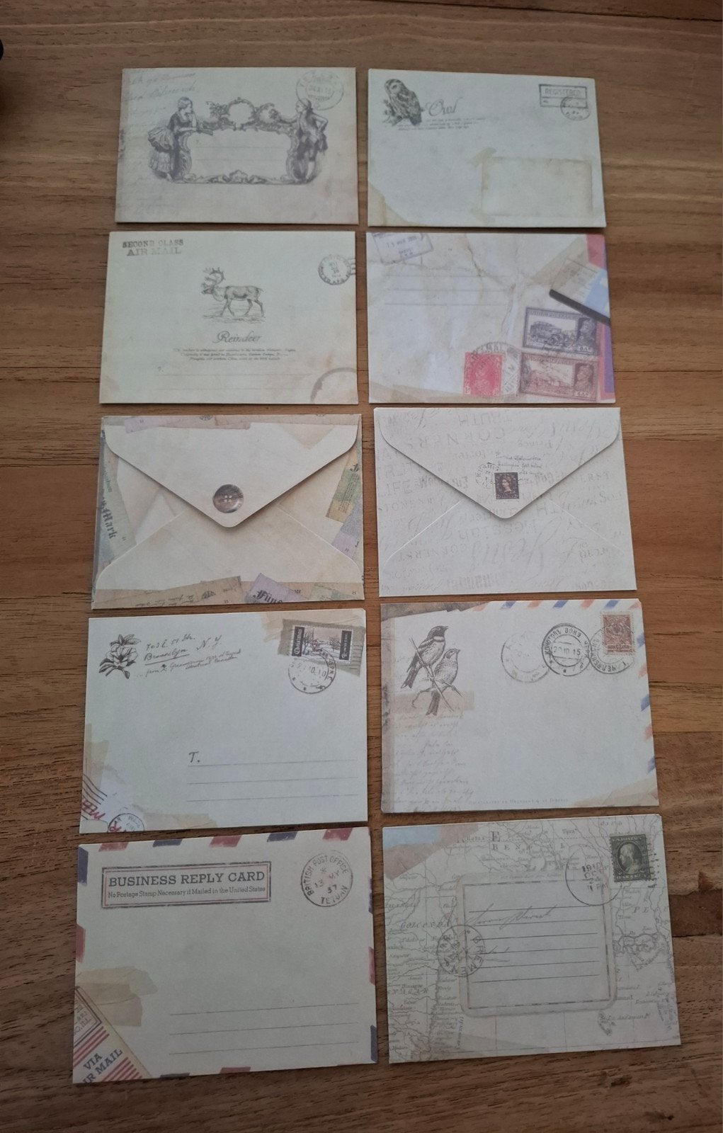 10 mini envelopen 1,-, Ophalen of Verzenden, Voor 1920, Zuid-Holland