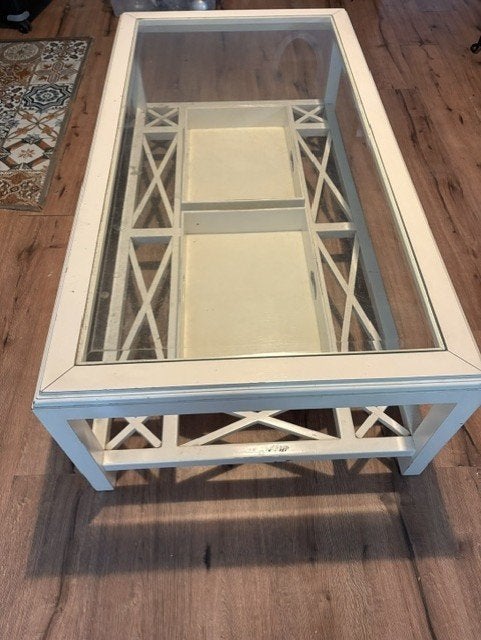 Rofra Home Salontafel met glasplaat, Ophalen, 100 tot 150 cm, 50 tot 100 cm, Zo goed als nieuw